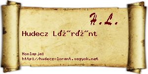 Hudecz Lóránt névjegykártya