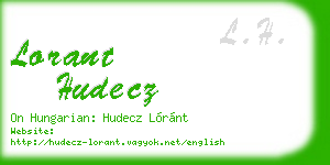 lorant hudecz business card