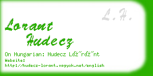 lorant hudecz business card